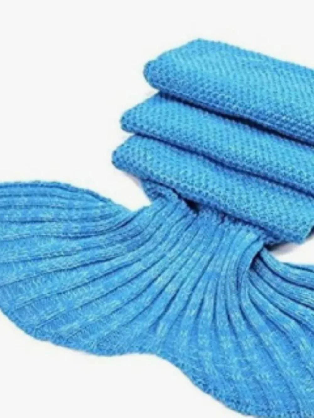 NWT Mermaid Tail Blanket Adult OS Size • Soft Blue Cotton Blend Cozy Sleep Sack